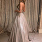 Stunning A Line Spaghetti Straps Long Prom Dresses with Pockets