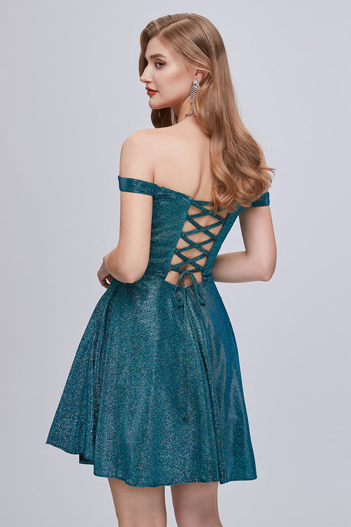 Stunning Sweetheart Lace-Up A-Line Short Homecoming Dress