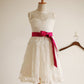 White A Line Floor Length Scoop Neck Sleeveless Lace Flower Girl Dresses,Baby Dress
