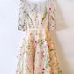 Illusion Sheer 1/2 Sleeve Homecoming Dress,Lace Appliques Short/Mini Prom Dress