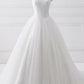 White A Line Court Train Strapless Sleeveless Lace Up Wedding Dress,Wedding Gowns