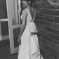 Simple V Neck Sleeveless Mermaid Wedding Dresses