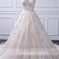 Elegant Round Tulle Lace With Appliques Wedding Dresses
