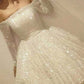 Stunning Sequins Off the Shoulder Long Sleeves Prom Dresses