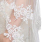 Elegant Two-tier Elbow Veils Lace With Applique Wedding Veil