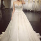 White A Line Court Train Sweetheart Sleeveless Beading Wedding Dress,Wedding Gowns