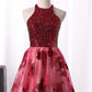 Impressive A-line With Sequins Knee Length Homecoming Dresses