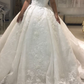 Gorgeous Delicate A Line Strapless Ball Gown With Lace Appliques Wedding Dresses
