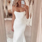 Romantic Mermaid Scoop Neck Wedding Dresses with Spaghetti Straps