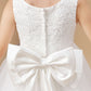 Lovely Sleeveless Applique Tulle Flower Girl Dresses With Bownot