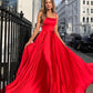 Gorgeous Red A Line Sleeveless Lace Up Prom Dress S1123