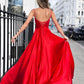 Gorgeous Red A Line Sleeveless Lace Up Prom Dresses