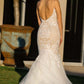 Charming Mermaid Sweetheart Backless Spaghetti Straps Tulle Wedding Dresses