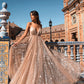 Luxury Spaghetti Straps Sequin Shiny Sweep Train V Neck Hottest Prom Dresses For Special Day