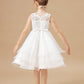 Ruffles Sleeveless Organza Applique Tulle Flower Girl Dresses With Rhinestone Sash