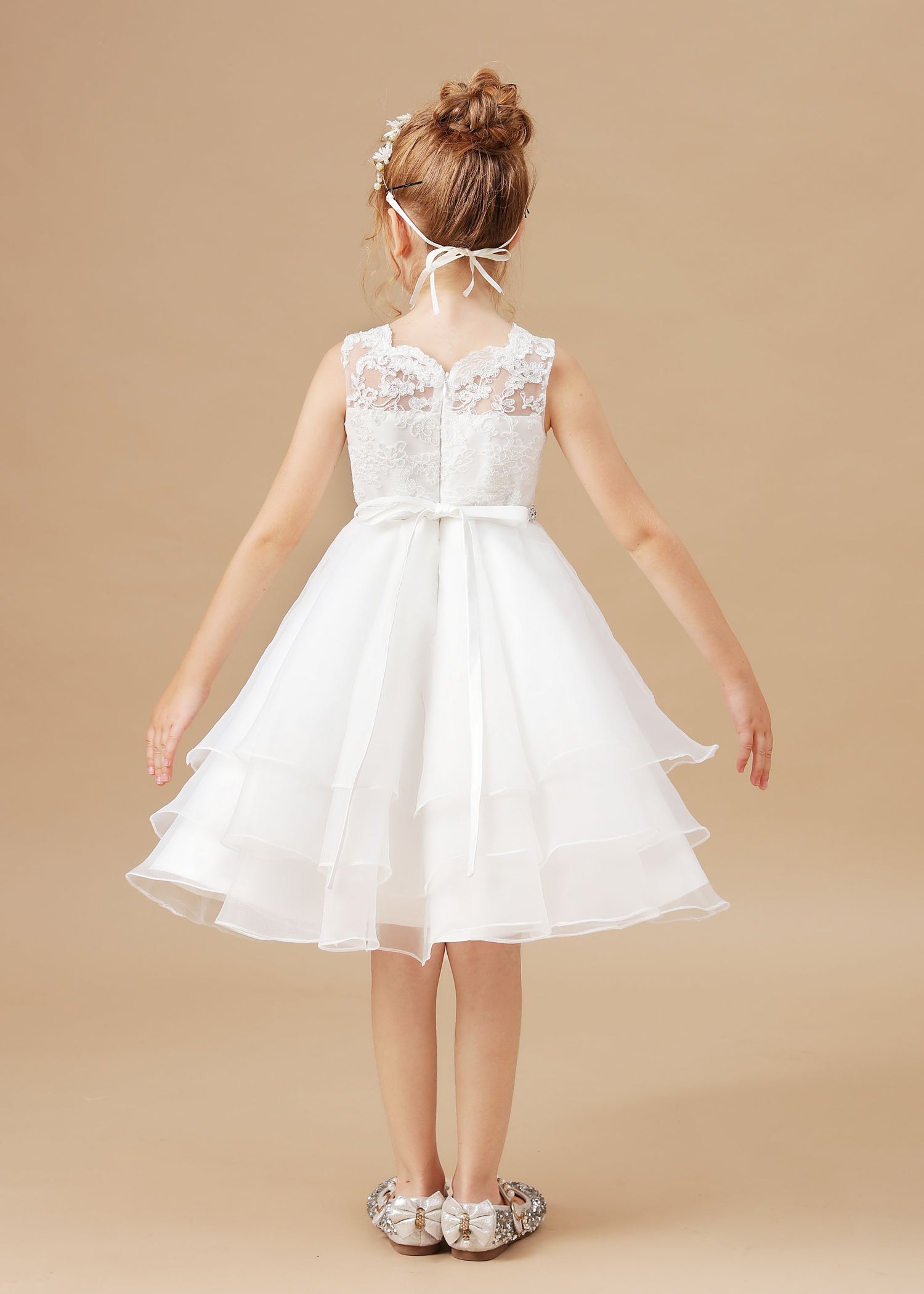 Ball Gown Ombre Tulle Flower Girl Dresses with Ruffles