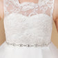 Ruffles Sleeveless Organza Applique Tulle Flower Girl Dresses With Rhinestone Sash