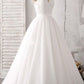 White A Line Floor Length Sweetheart Sleeveless Layers Wedding Dresses