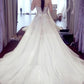 White A Line Court Train Sweetheart Sleeveless Beading Wedding Dresses