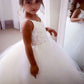 A Line Floor Length Spaghetti Sleeveless Appliques Flower Girl Dresses F28 - Ombreprom