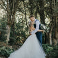 A Line Court Train Sweetheart Sleeveless Layers Wedding Dresses