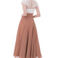 Simple A Line Ankle Length V Neck Chiffon Prom Dresses Formal Dresses
