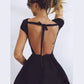 Cute A-Line Homecoming Dresses,Black Ball Gown Backless Short Prom Dresses  2017 HCD29 - Ombreprom