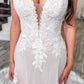 Charming Mermaid Sweetheart Sparkly Tulle Wedding Dresses with Lace