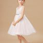 Halter-top V-neck Appliques Tulle Flower Girl Dresses with Sash