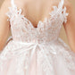 Halter-top V-neck Appliques Tulle Flower Girl Dresses with Sash