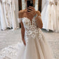 Fairy A Line Off the Shoulder Tulle Wedding Dresses with Appliques