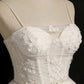 Ivory Spaghetti Straps Beaded Tulle Princess Homecoming Dresses