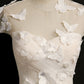 Champagne Lace Up Butterfly Appliques Tulle Homecoming Dresses