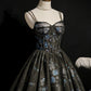 Dark Grey Sequins Lace Up Ball Gown Tulle Homecoming Dress