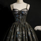Dark Grey Sequins Lace Up Ball Gown Tulle Homecoming Dresses