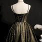 Elegant Black Spaghetti Strap Sequins Tulle Short Homecoming Dresses