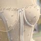 Champagne Spaghetti Straps Beading Tulle Princess Homecoming Dresses
