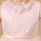Sleeveless Applique Tulle Crepe Satin Flower Girl Dresses With Bowknot