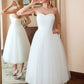 White Tulle Lace Up Short Prom Dresses Bridesmaid Dresses