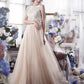 Charming Top Lace Sleeveless Tulle Long Wedding Dresses