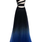Ombre A Line Sweep Train One Shoulder Sleeveless Open Back Beading Prom Dress,Formal Dress O08 - Ombreprom