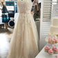 Pink A Line Court Train V Neck Sleeveless Lace Appliques Wedding Dresses
