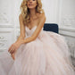 Gorgeous Sweetheart Backless A Line Strapless Tulle Sweep Train Wedding Dresses