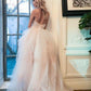 Gorgeous Sweetheart Backless A Line Strapless Tulle Sweep Train Wedding Dresses