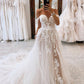 Charming A Line Sweetheart Tulle Wedding Dresses with Appliques