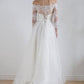 Elegant Lace Appliques Off the Shoulder Long Sleeves Wedding Dresses