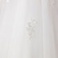 Ivory Sleeveless Tulle Satin Flower Girl Dresses With Champagne Bowknot