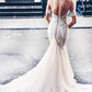 Sparkly Sweetheart Mermaid Backless Court Train Wedding Dresses