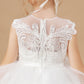 Ivory Multi-layered Tulle Ruffled Satin Flower Girl Dresses With Bow