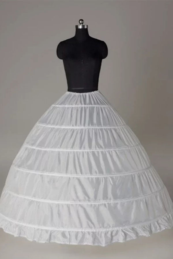 Nylon Ball-Gown 1 Tier Floor Length Slip Style Wedding Petticoats P02